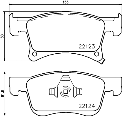 Brake Pad Set, disc brake (T2462)