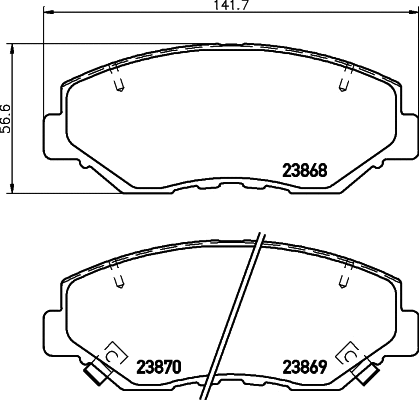 Brake Pad Set, disc brake (T1333)