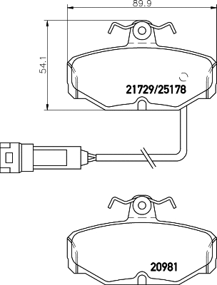 Brake Pad Set, disc brake (T5007)