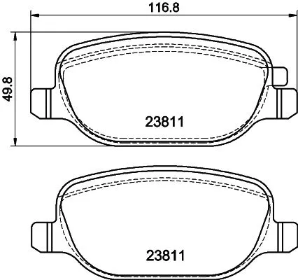 Brake Pad Set, disc brake (T2221)