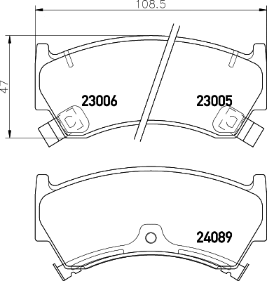 Brake Pad Set, disc brake (T1289)