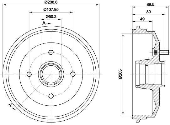 Brake Drum (62912)
