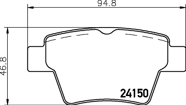 Brake Pad Set, disc brake (T1496)