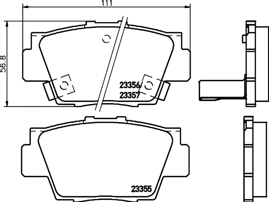 Brake Pad Set, disc brake (T1756)