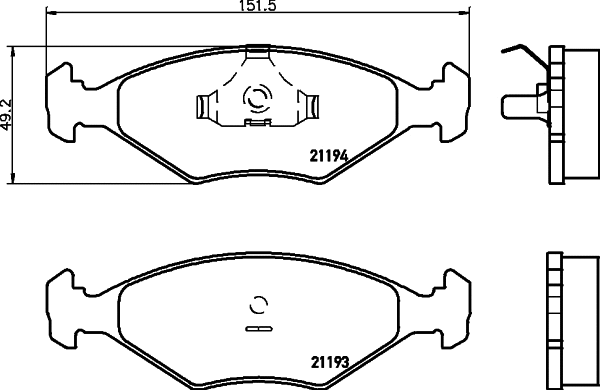 Brake Pad Set, disc brake (T1030)