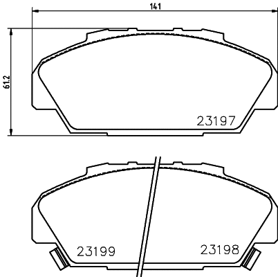 Brake Pad Set, disc brake (T3070)