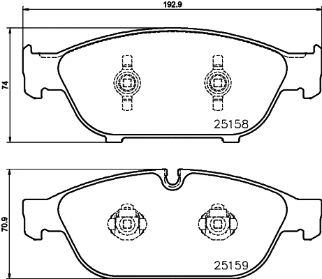 Brake Pad Set, disc brake (T1953)