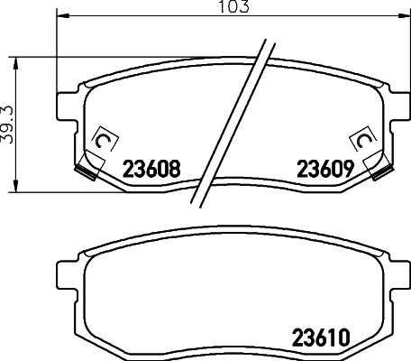 Brake Pad Set, disc brake (T1309)