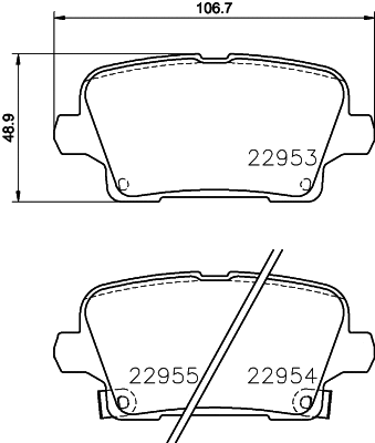 Brake Pad Set, disc brake (T2855)