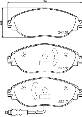 Brake Pad Set, disc brake (T2488)