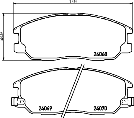 Brake Pad Set, disc brake (T1362)
