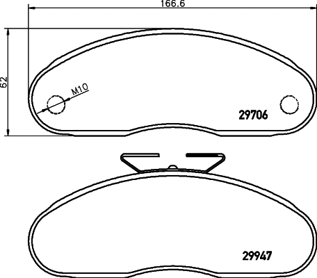 Brake Pad Set, disc brake (C3002)