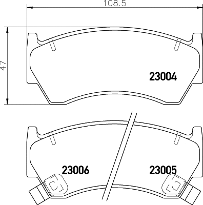 Brake Pad Set, disc brake (T3038)
