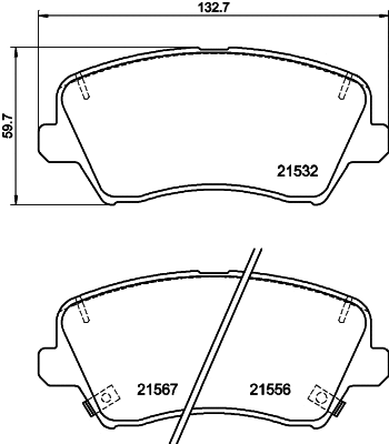 Brake Pad Set, disc brake (T4183)