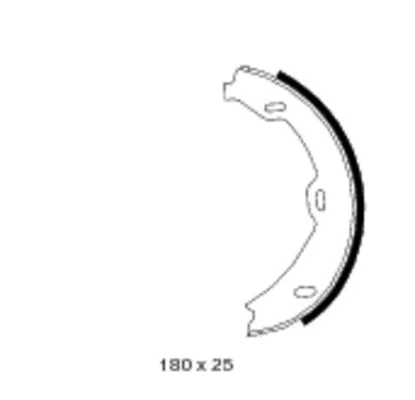 Brake Shoe Set, parking brake (H9515)