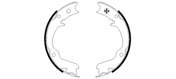 Brake Shoe Set, parking brake (H7975)