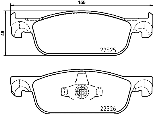 Brake Pad Set, disc brake (T2594)