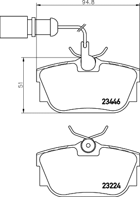 Brake Pad Set, disc brake (T5135)