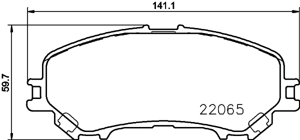 Brake Pad Set, disc brake (T2393)