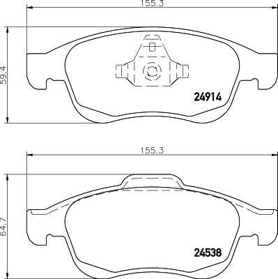 Brake Pad Set, disc brake (T1894)
