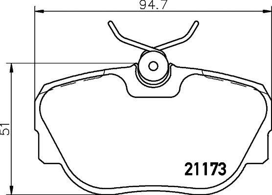 Brake Pad Set, disc brake (T5035)
