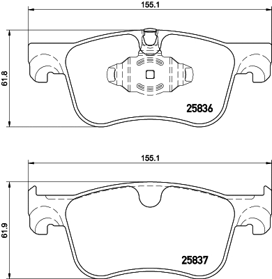 Brake Pad Set, disc brake (T2291)