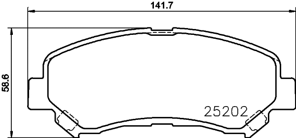 Brake Pad Set, disc brake (T2073)