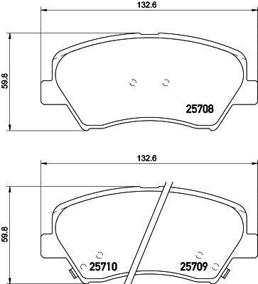 Brake Pad Set, disc brake (T2261)