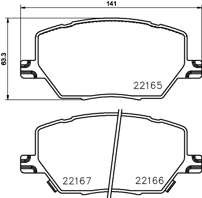 Brake Pad Set, disc brake (T2447)