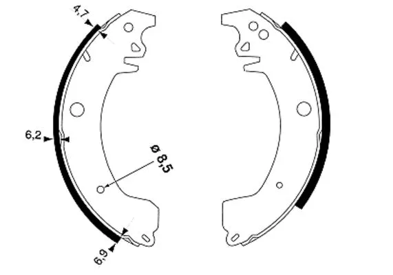 Brake Shoe Set (H1172)