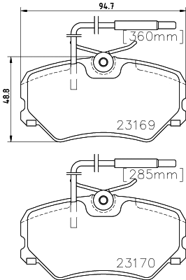 Brake Pad Set, disc brake (T5117)