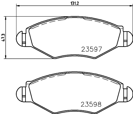 Brake Pad Set, disc brake (T1245)