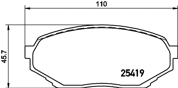Brake Pad Set, disc brake (T2134)