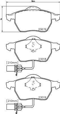 Brake Pad Set, disc brake (T1388)