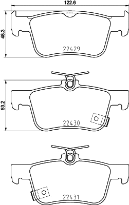 Brake Pad Set, disc brake (T2585)