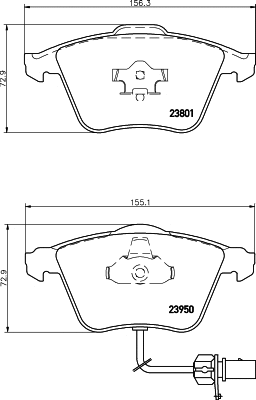 Brake Pad Set, disc brake (T1487)