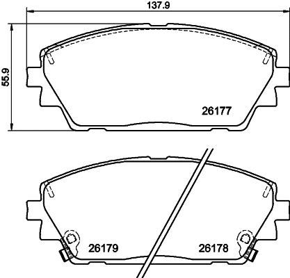 Brake Pad Set, disc brake (T4190)