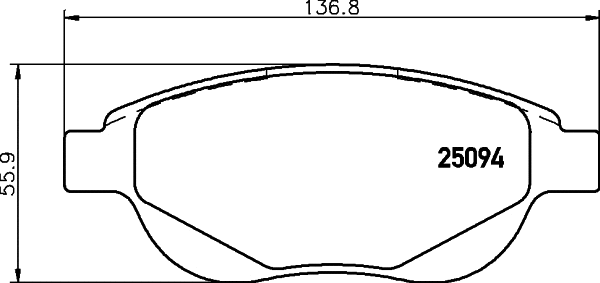 Brake Pad Set, disc brake (T1988)