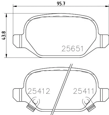 Brake Pad Set, disc brake (T2233)