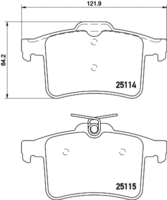 Brake Pad Set, disc brake (T2072)