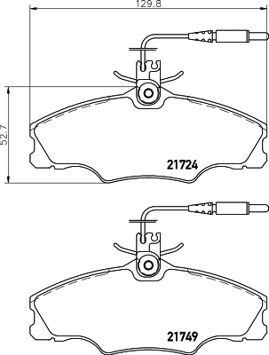 Brake Pad Set, disc brake (T5090)