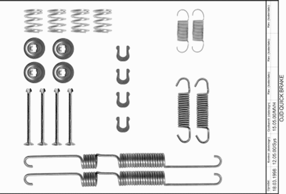 Accessory Kit, brake shoes (X0273)