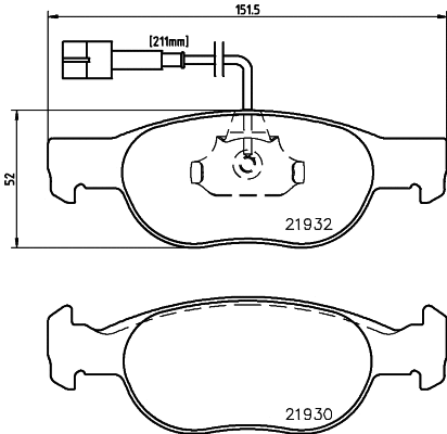 Brake Pad Set, disc brake (T1114)