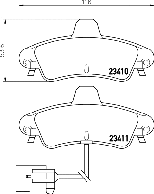 Brake Pad Set, disc brake (T1537)