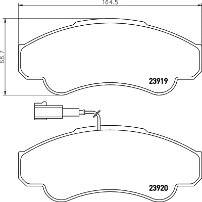 Brake Pad Set, disc brake (T1355)