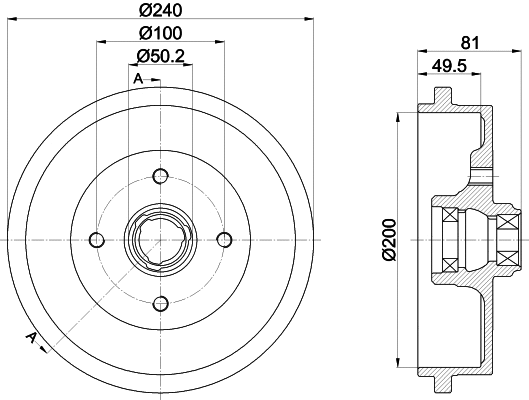 Brake Drum (61424)