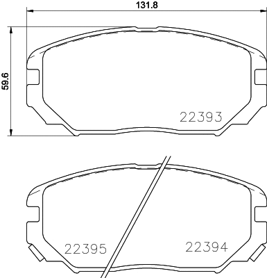 Brake Pad Set, disc brake (T2497)