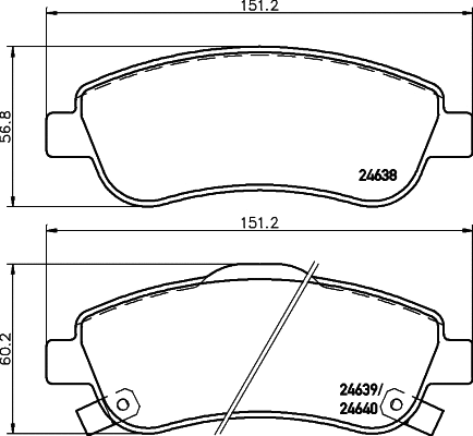 Brake Pad Set, disc brake (T1731)