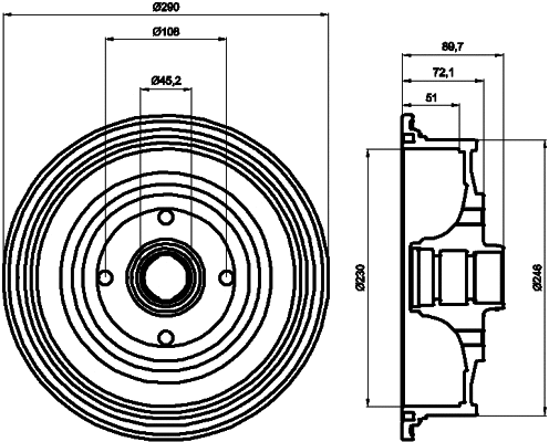Brake Drum (63902)