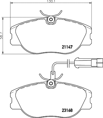 Brake Pad Set, disc brake (T5085)